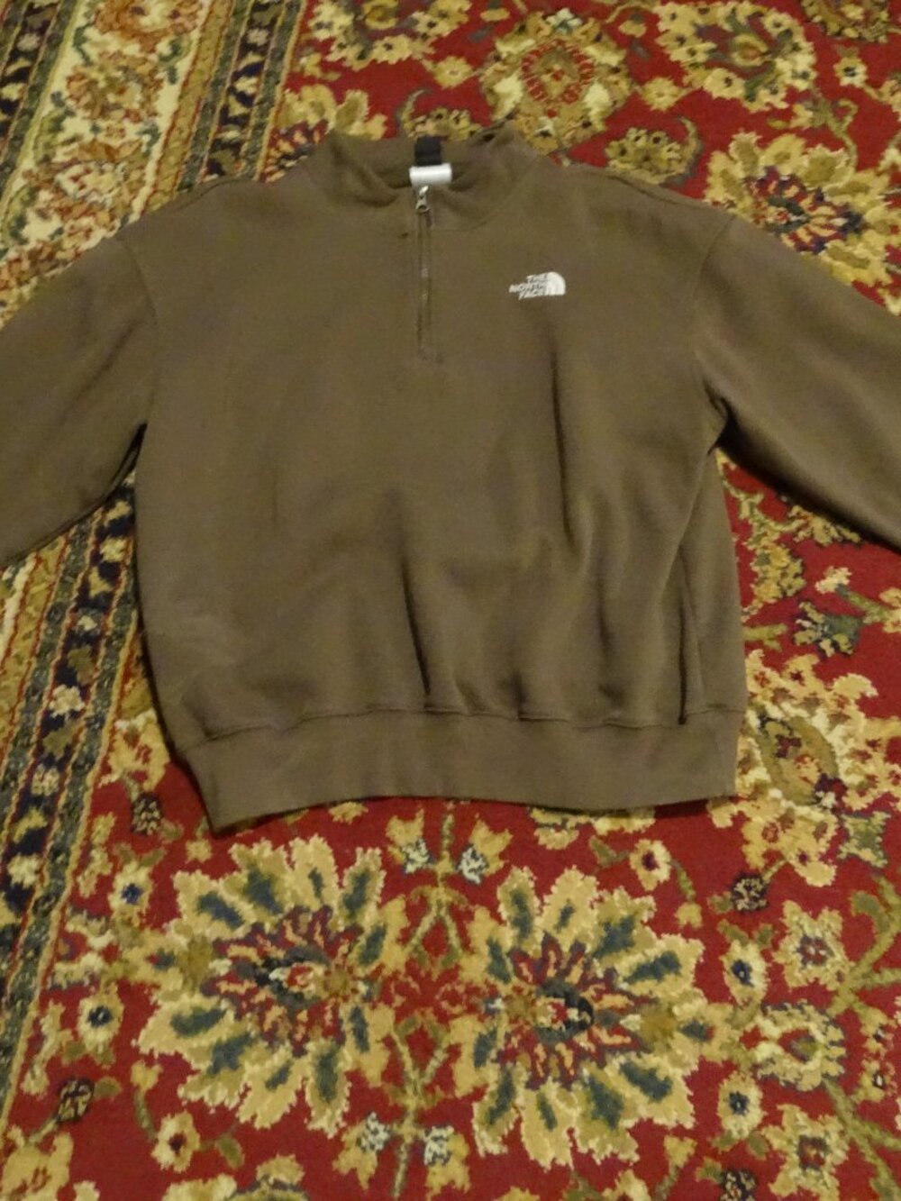 The North Face Men's Fleece 1/4 Zip Pullover Sweater Blue Mock Neck